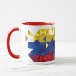 Abstrakte Ecuador-Flagge, Republik von Ecuador Tasse