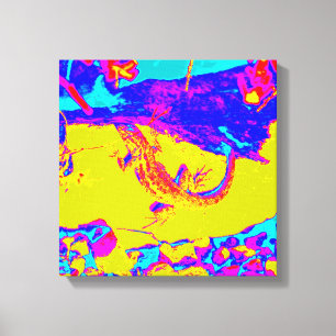 abstrakte Eidechse eingewickelte Leinwand