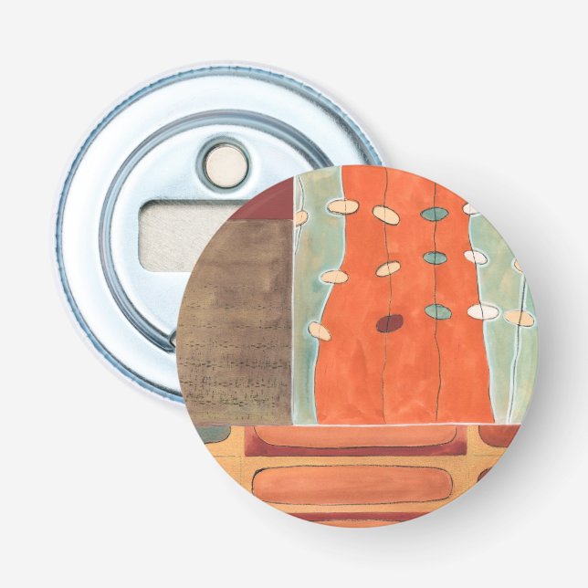 Abstrakte Eierparade von Erica J. Vess Flaschenöffner (Vorderseite)