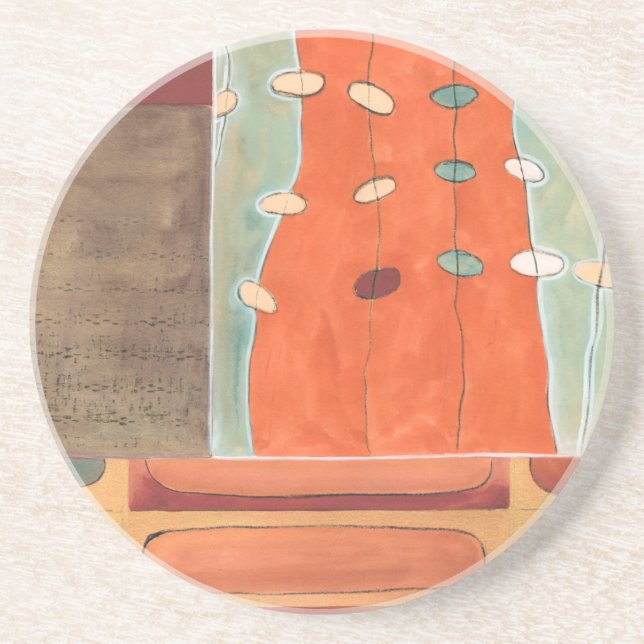 Abstrakte Eierparade von Erica J. Vess Getränkeuntersetzer (Vorne)