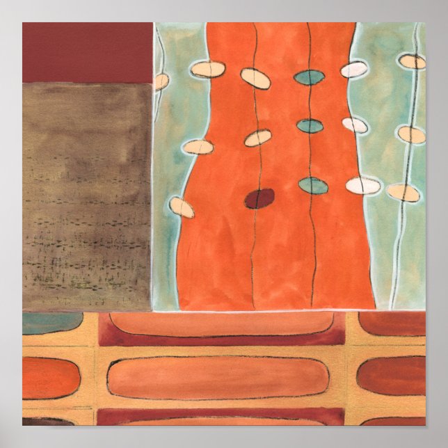 Abstrakte Eierparade von Erica J. Vess Poster (Vorne)