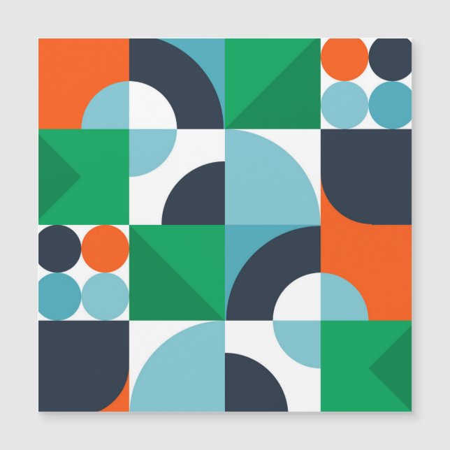 Abstrakte, einfache Formen Magnetkarte (Vorderseite)