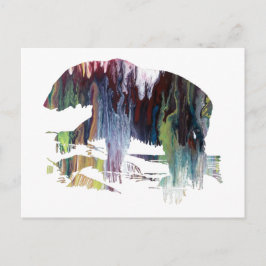 Abstrakte Eisbär-Silhouette Postkarte
