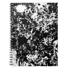Abstrakte Eisbildung in Schwarz und Weiß Notizblock