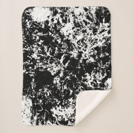 Abstrakte Eisbildung in Schwarz und Weiß Sherpadecke