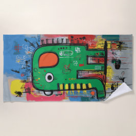 Abstrakte Elefanten-Pop-Art-Illustration Strandtuch