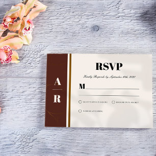 Abstrakte Elegance Golden Frame RSVP-Karte RSVP Karte