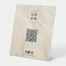 Abstrakte Elegant QR-Codemarkierung Sockelschild