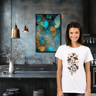 Abstrakte elegante Blumenstrauß-Kunst T-Shirt