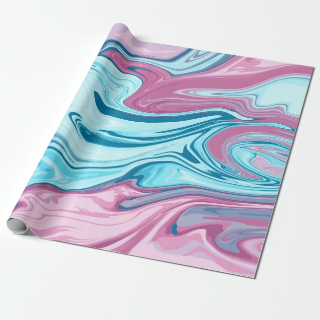 Abstrakte, elegante Fließstruktur aus flüssigem Ma Geschenkpapier (Ungerollt)