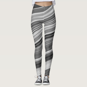 Abstrakte, elegante Fließstruktur aus flüssigem Ma Leggings