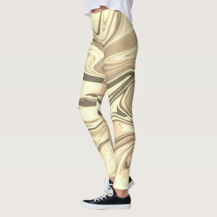 Abstrakte, elegante Fließstruktur aus flüssigem Ma Leggings