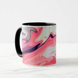 Abstrakte, elegante Fließstruktur aus flüssigem Ma Tasse