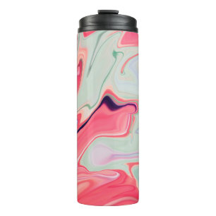 Abstrakte elegante flüssige Marmorfluss-Textur Thermosbecher