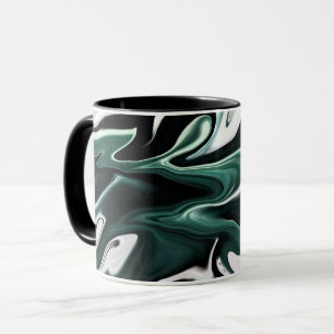Abstrakte elegante flüssige Marmorflussstruktur Tasse