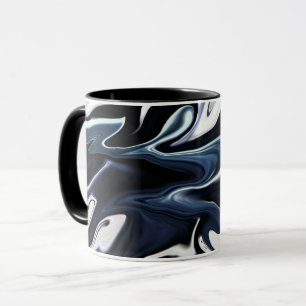 Abstrakte elegante flüssige Marmorflussstruktur Tasse