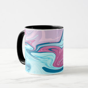 Abstrakte elegante flüssige Marmorflussstruktur Tasse
