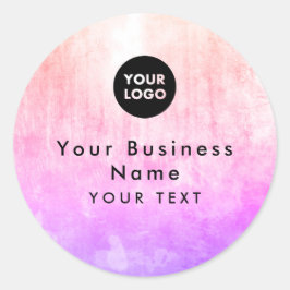 Abstrakte Elegante Pastel Pink Sun Runder Aufkleber