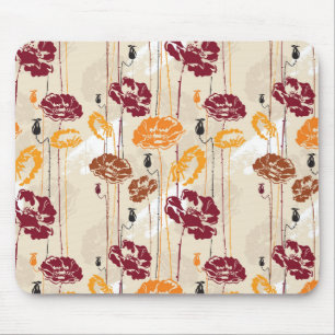 Abstrakte Eleganz Blumenmuster 4 Mousepad
