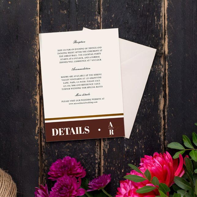 Abstrakte Eleganz - Details zu den goldenen Rahmen Begleitkarte (Von Creator hochgeladen)