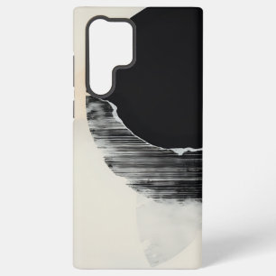 Abstrakte Eleganz: Enkaustische Fusion von Schwarz Samsung Galaxy Hülle