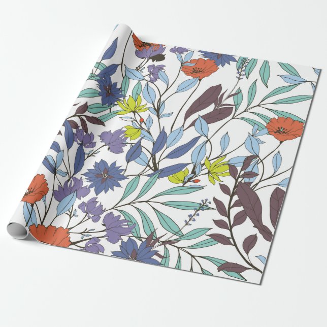 Abstrakte Eleganz mit Blumenhintergrund.  Geschenkpapier (Ungerollt)