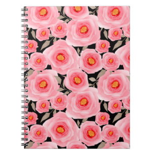 Abstrakte Eleganz nahtlos mit rosa Blüte Notizblock