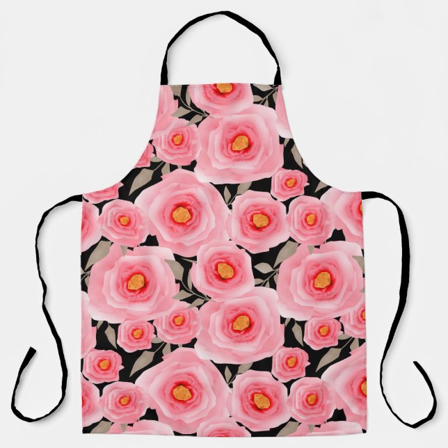 Abstrakte Eleganz nahtlos mit rosa Blüte Schürze (Vorderseite)