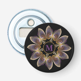Abstrakte Engel Flügel Mandala Fraktal Monogramm Flaschenöffner