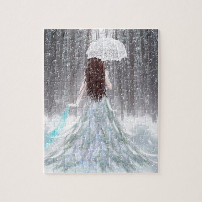 Abstrakte Engels-Winter-Schnee-Prinzessin Puzzle (Vertikal)