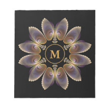 Abstrakte Engelsflügel Mandala Fraktal Monogramm