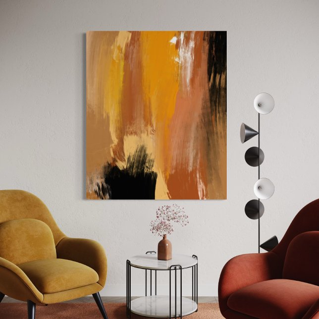 Abstrakte Erde Poster (Abstract Grounded Earth artwork displayed)