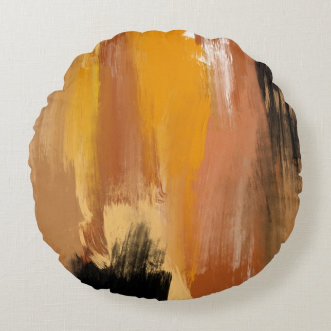 Abstrakte Erde Rundes Kissen (Vorderseite)