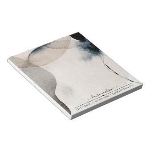 Abstrakte erdfarbene Formen Lebenslauf Notizblock