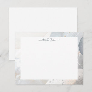 Abstrakte erdfarbene Wasseroberfläche Personalisie Mitteilungskarte