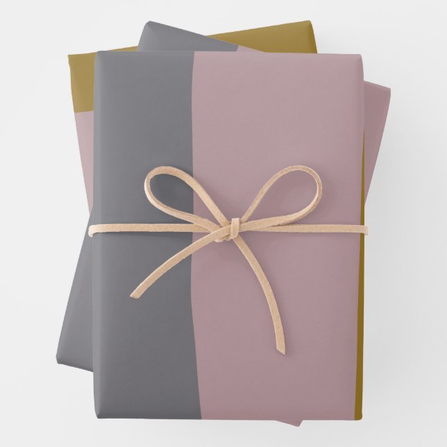 Abstrakte Erdstreifen Moderne ästhetische Soft Geschenkpapier Set (Beispiel)