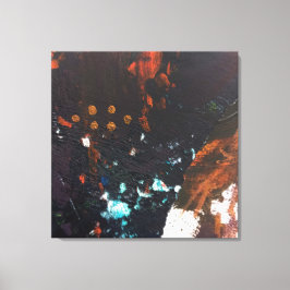 Abstrakte Erdtöne mit Kobalt Blau, Rot, Kupfer Leinwanddruck