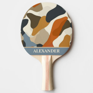 Abstrakte Erdtöne Personalisiert Tischtennis Schläger