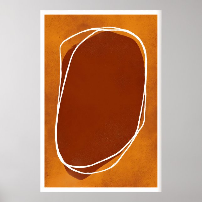 Abstrakte Erdtöne-Wandkunst, rustikale Wärme, gedä Poster (Vorne)