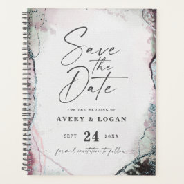 Abstrakte Ethereal Mauve Lilac Lila Hochzeitspläne Planer