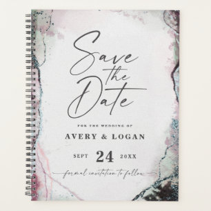 Abstrakte Ethereal Mauve Lilac Lila Hochzeitspläne Planer