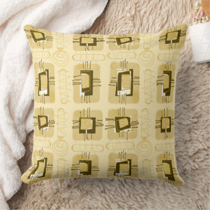 Abstrakte Ethnic Matrix - Beige Brown Kissen