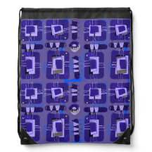 Abstrakte Ethnic Matrix - Mauve Blue Olive