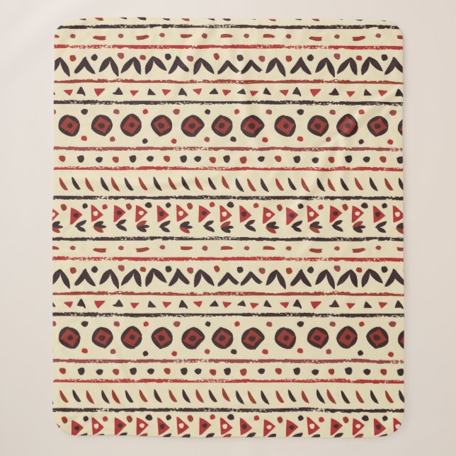 Abstrakte ethnisch nahtlose Muster Sherpadecke (Vorderseite)