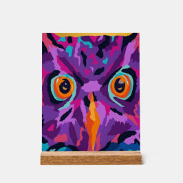 Abstrakte Eule Acrylschild