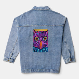 Abstrakte Eule Jeansjacke