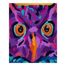Abstrakte Eule Poster