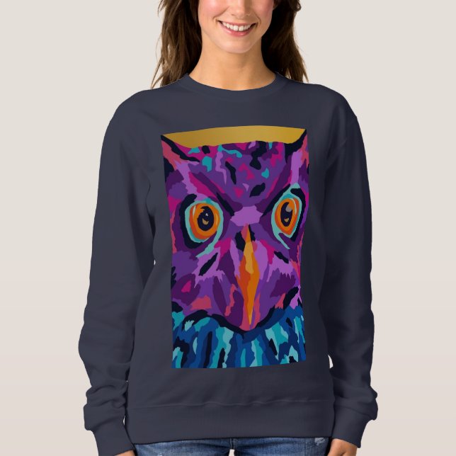Abstrakte Eule  Sweatshirt (Vorderseite)