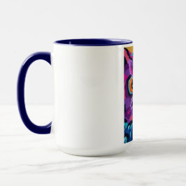 Abstrakte Eule Tasse