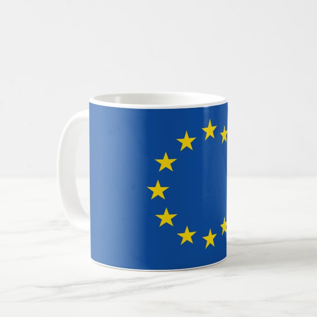 Abstrakte europäische Flagge, Tasse (Vorderseite Links)